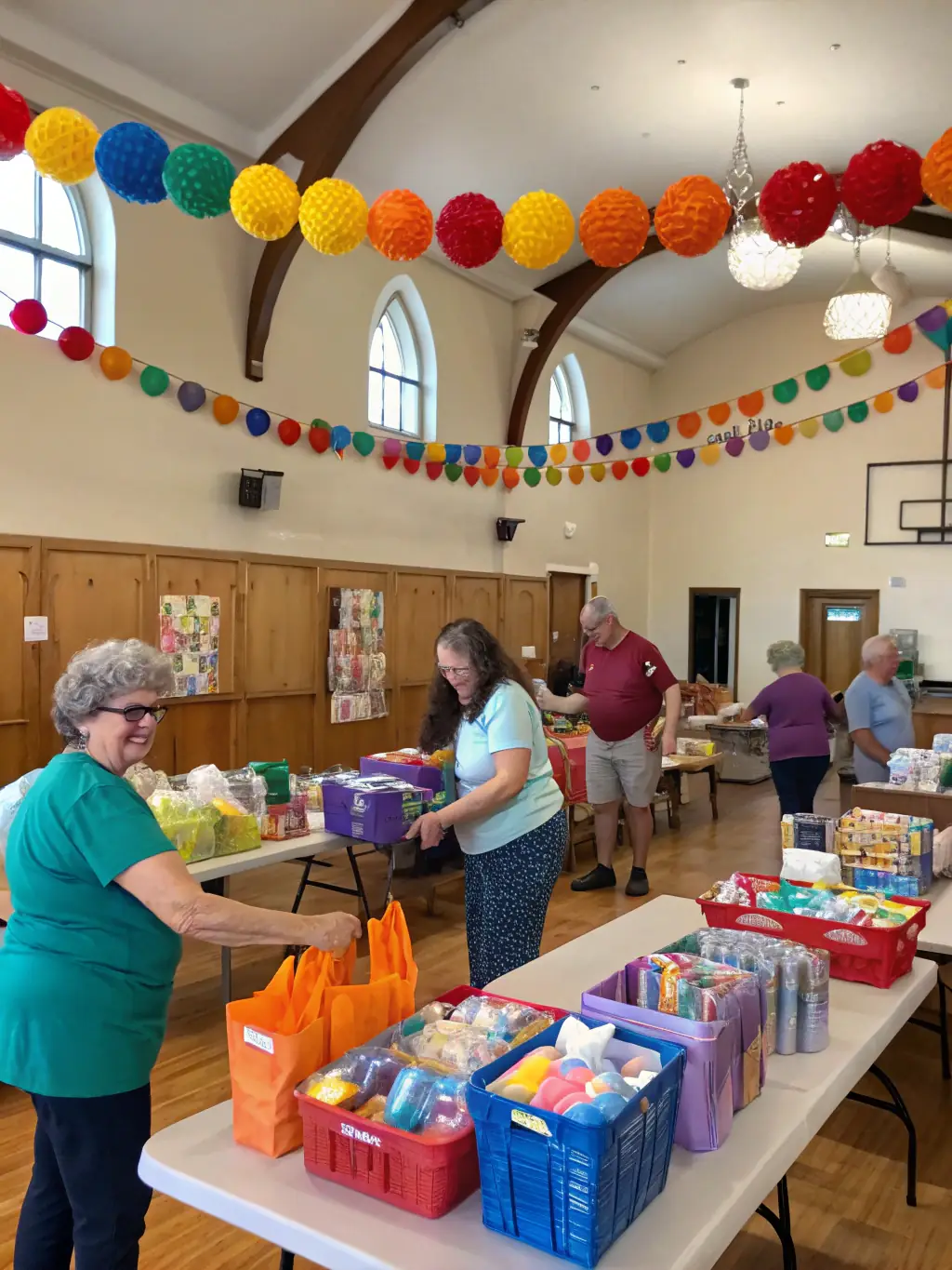 A photo of volunteers setting up for a BLACK HATS event, highlighting the organization's reliance on community support and participation.